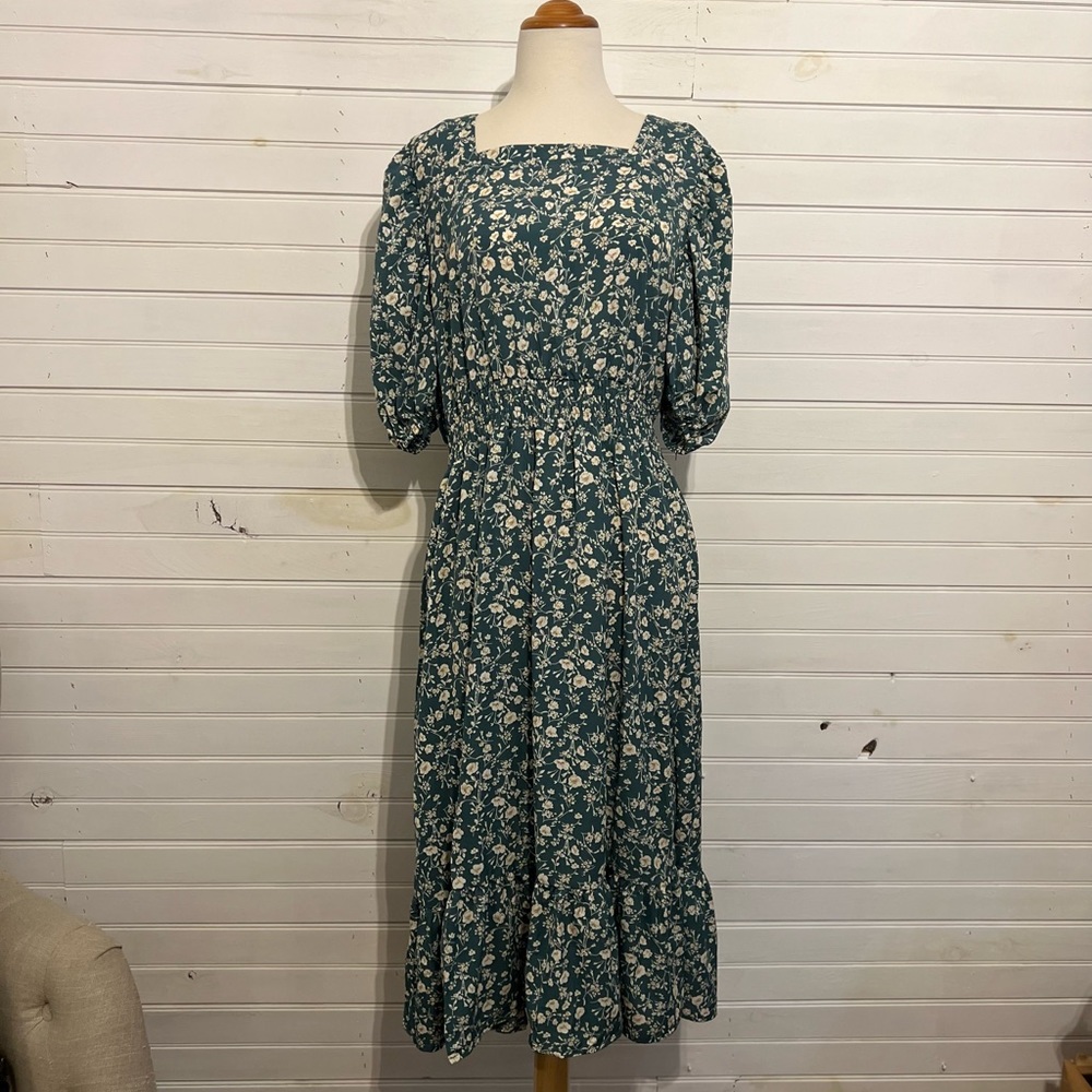 Baltic Born NWT Teal Floral Midi